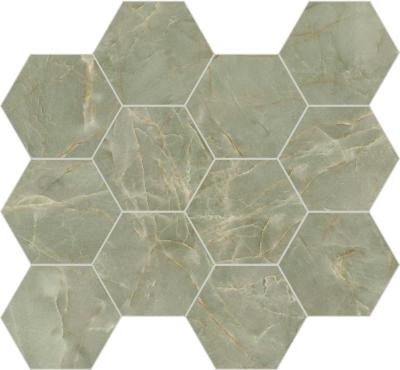 Sage Green Composizione Esagono Lucidato 28.5x33