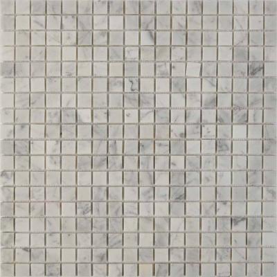 PIX 241 Bianco carrara, чип 15x15 мм, сетка 305х305x4 мм, Полированная PIX 241 Bianco carrara, чип 15x15 мм, сетка 305х305x4 мм, Полированная