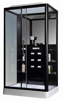 Душевая кабина Loranto Selak CS 127-3A L 90x120x215 см черная