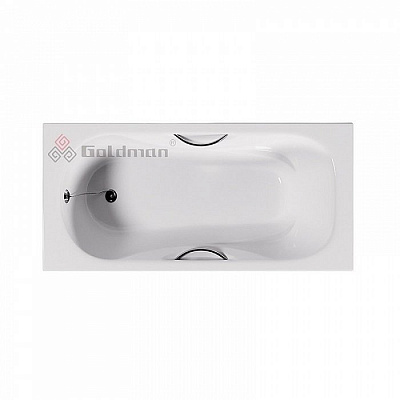 Чугунная ванна Goldman Donni 180x80x45 см с ножками и ручками