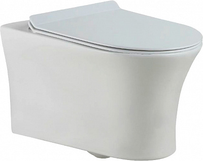 Унитаз подвесной Agger AT01100 безободковый, сиденье микролифт