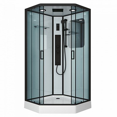 Душевая кабина Niagara Premium NG-6901-01GD BLACK 90х90х220 стекло тонированное