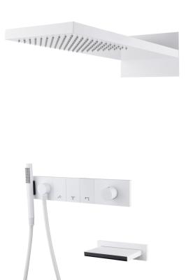 Встроенная душевая система с изливом ZODIAC, трехпозиционная Matt White