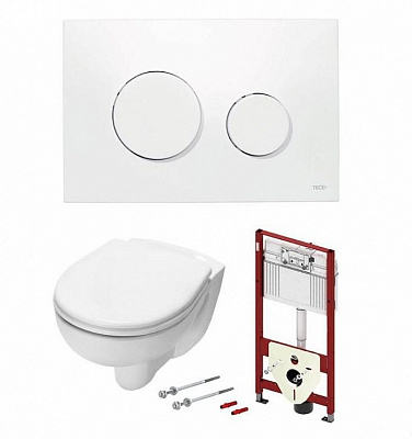 Комплект TECE Loop К400600.WC1 подвесной унитаз+ инсталляция+ кнопка смыва белая
