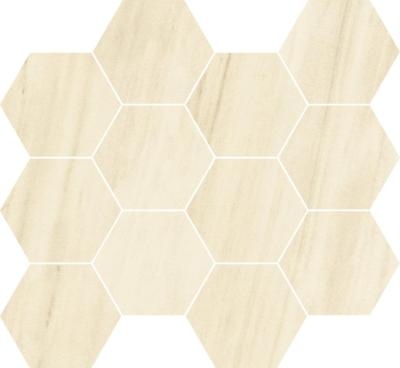 Bianco Alpino Composizione Esagono Lucidato 28.5x33