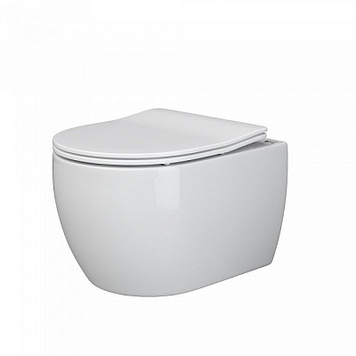Унитаз подвесной Ceramica Nova Play Rimless CN3001 37 x 49 x 34 см безободковый с сиденьем Soft Close