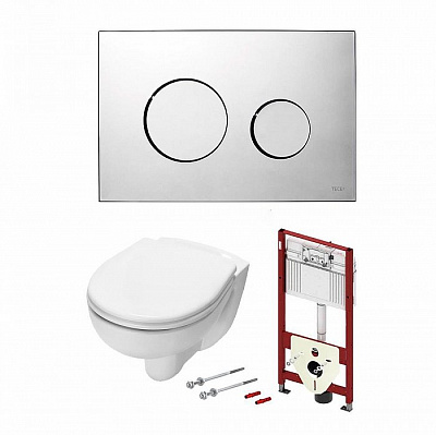 Комплект TECE Loop К400626.WC1 подвесной унитаз+ инсталляция+ кнопка смыва хром глянцевый