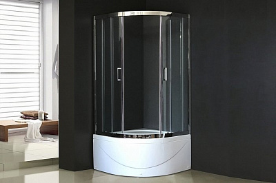 Душевой уголок Royal Bath RB 100BK-T-CH (прозрачное)