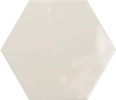 Geometry Hex Creme Glossy 15x17.3