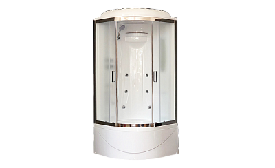Душевая кабина Royal Bath RB90BK2-M-CH 90x90 см двери матовые задние стенки белые хром