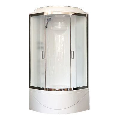 Душевая кабина Royal Bath RB90BK1-M-CH 90x90 см двери матовые задние стенки белые хром
