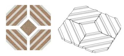 Conjunto Ivory And Vison Natural Mosaico 3D