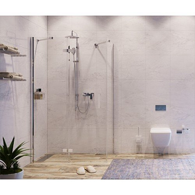 Душевой уголок Wasserkraft Aller White 100 см стекло прозрачное