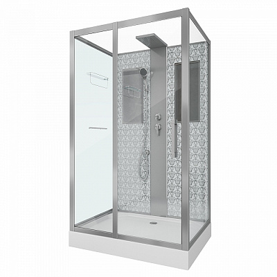 Душевая кабина Niagara Luxe NG-7711WBK 90х120х210 стекло прозрачное