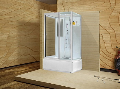 Душевая кабина Black&White Galaxy G5508 120x90 см гидромассажная