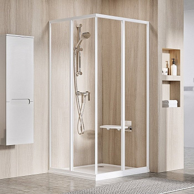 Душевой уголок Ravak SUPERNOVA SRV2-80 S белый+ прозрачное стекло