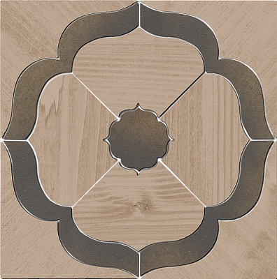 Декор Гранд Вуд наборный 19,6х19,6 бежевый