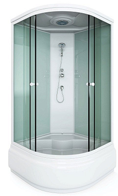 Душевая кабина Arcus Style S-23 100x100 см двери матовые фактурные задние стекла белые матовые