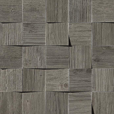 Мозаика Axi Grey Timber Mosaico 3D 35x35