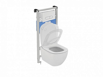 Комплект Ideal Standard Prosys Oleas™ Tesi унитаз + крышка-сиденье + инсталляция и пневматическая панель смыва P3868V1 Комплект Ideal Standard Prosys Oleas™ Tesi унитаз + крышка-сиденье + инсталляция и пневматическая панель смыва P3868V1