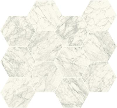 Supreme White Composizione Esagono Lucidato 28.5x33