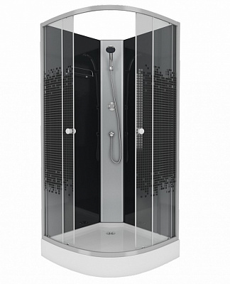 Душевая кабина Niagara Eco NG-4501-08BK BLACK 90x90x200 стекло мозаика