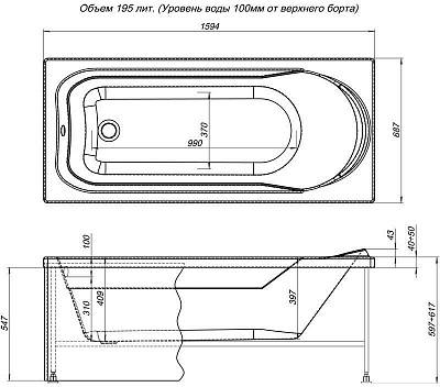 Акриловая ванна Aquanet West 160x70 (+ шторка Aquanet Alfa 4 NF6222-pivot) Акриловая ванна Aquanet West 160x70 (+ шторка Aquanet Alfa 4 NF6222-pivot)