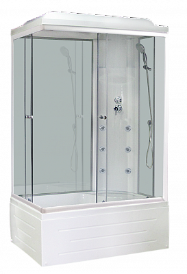 Душевая кабина Royal Bath 8100BP3-WTбелое/прозрачное правая