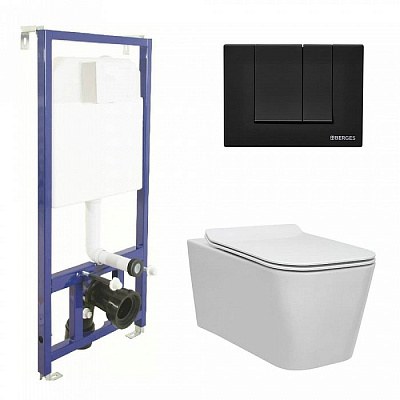 Комплект Berges Novum 043230 инсталляция Novum525 +кнопка S5 SoftTouch черная + унитаз FLOE Rimless +сидение дюропласт Floe Slim SO Комплект Berges Novum 043230 инсталляция Novum525 +кнопка S5 SoftTouch черная + унитаз FLOE Rimless +сидение дюропласт Floe Slim SO