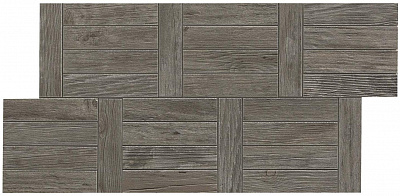 Мозаика Axi Grey Timber Treccia 28x53