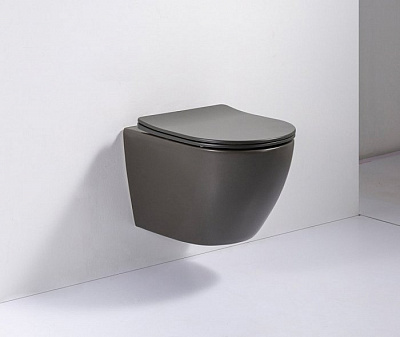 Унитаз подвесной BelBagno Colorato BB013CHR-H311 безободковый, матовый Унитаз подвесной BelBagno Colorato BB013CHR-H311 безободковый, матовый