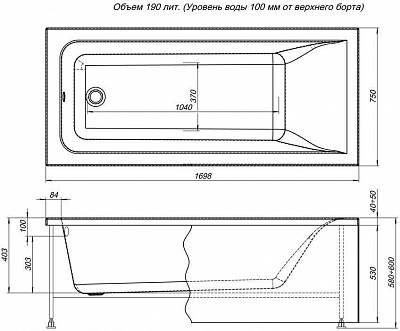 Акриловая ванна Aquanet Bright 170x75 (каркас + смеситель Aquanet Practic 2 AF111-63B) Акриловая ванна Aquanet Bright 170x75 (каркас + смеситель Aquanet Practic 2 AF111-63B)