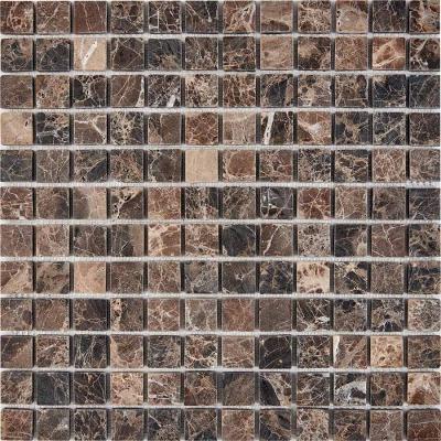 PIX 220 Dark Emperador, чип 23x23 мм, сетка 305х305x6 мм, Матовая PIX 220 Dark Emperador, чип 23x23 мм, сетка 305х305x6 мм, Матовая