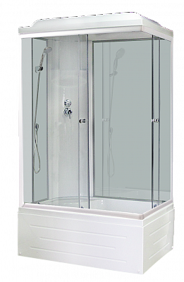 Душевая кабина Royal Bath 8100BP6-WTбелое/прозрачное левая