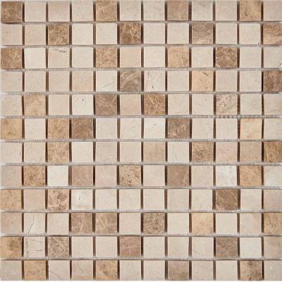 PIX 276 Emperador Light, Crema Nova, чип 23x23 мм, сетка 305х305x6 мм, Матовая PIX 276 Emperador Light, Crema Nova, чип 23x23 мм, сетка 305х305x6 мм, Матовая