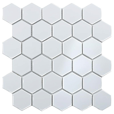 Мозаика Mosaic Hexagon Small White Glossy 27.2x28.2
