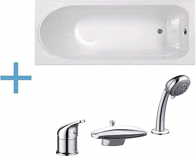 Акриловая ванна Aquanet West 170x70 (каркас + смеситель Aquanet Practic 2 AF111-63B) Акриловая ванна Aquanet West 170x70 (каркас + смеситель Aquanet Practic 2 AF111-63B)