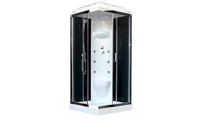 Душевая кабина Royal Bath RB80HP7-BT-CH 80x80 см стекло прозрачное