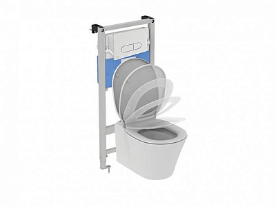 Комплект Ideal Standard Connect Air Prosys Oleas™ P1 унитаз + крышка-сиденье + инсталляция и пневматическая панель смыва PR212101 Комплект Ideal Standard Connect Air Prosys Oleas™ P1 унитаз + крышка-сиденье + инсталляция и пневматическая панель смыва PR212101