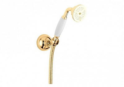 Набор душ ручной+крепление из металла, шланг 1500мм металл , модель BELINDA, Цвет Золотая вспышка