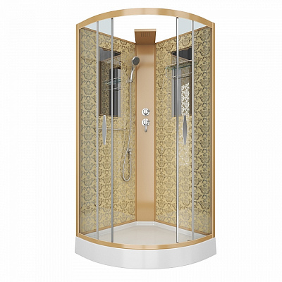 Душевая кабина Niagara Luxe NG-7715GBK 90х90х210 стекло прозрачное