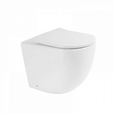 Унитаз приставной BelBagno Sfera-R BB2141CBR безободковый, P-trap Унитаз приставной BelBagno Sfera-R BB2141CBR безободковый, P-trap