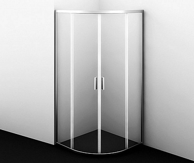 Душевой уголок Wasserkraft Lippe 45S01 четверть круга стекло прозрачное 90 см