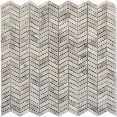 PIX 290 Bianco carrara, чип 27x10 мм, сетка 298х307x8 мм, Полированная PIX 290 Bianco carrara, чип 27x10 мм, сетка 298х307x8 мм, Полированная