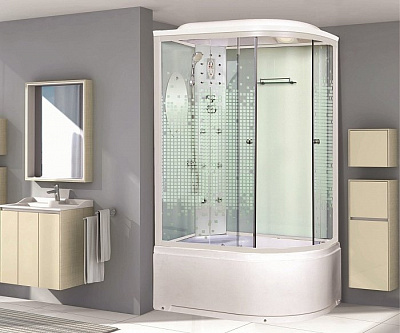 Душевая кабина Niagara Premium NG-310-01LN 120x80x220 левая с гидромассажем стекло мозаика