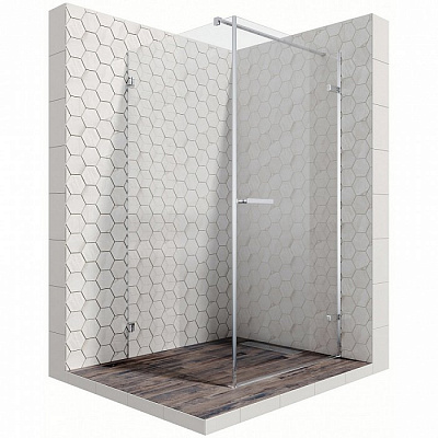 Душевой уголок Ambassador Abner 10011102R 100x100x200 профиль хром, стекло прозрачное