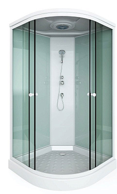 Душевая кабина Arcus Style S-13 100x100 см фронтальные стекла матовые фактурные задние белые матовые