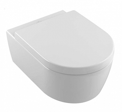 Унитаз подвесной Villeroy&Boch Avento 5656 HR с крышкой сиденьем Soft Close альпийский белый Унитаз подвесной Villeroy&Boch Avento 5656 HR с крышкой сиденьем Soft Close альпийский белый