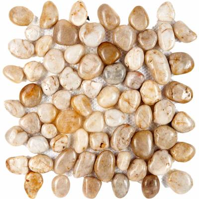 PIX267 из гальки White stone, чип произвольный, сетка 305х305 мм PIX267 из гальки White stone, чип произвольный, сетка 305х305 мм