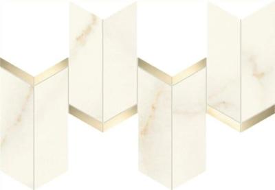 Calacatta Apuano Mosaico Chevron Lappato 19.2x46.3